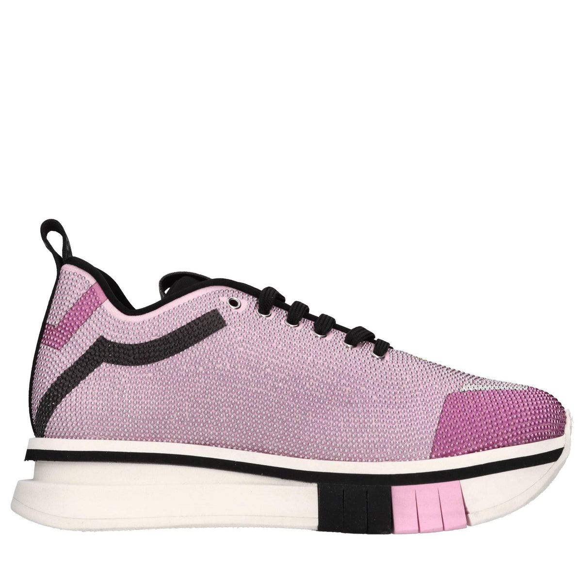 Sneakers in tessuto e strass 