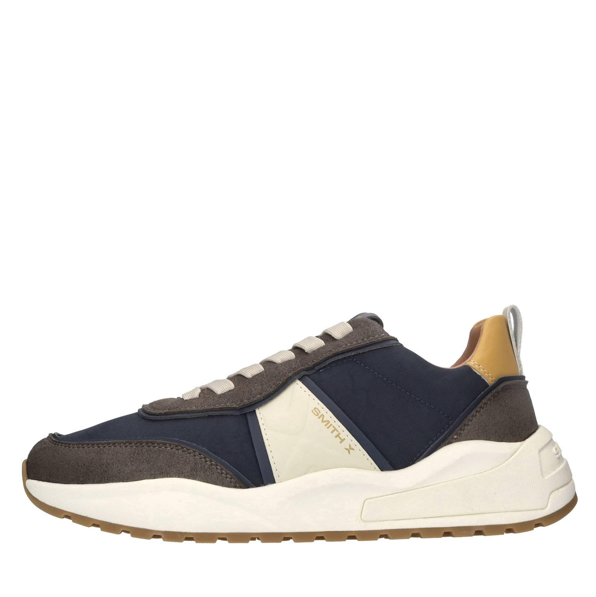 Sneakers in ecopelle e tessuto 