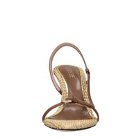 Sandali in pelle e rafia 