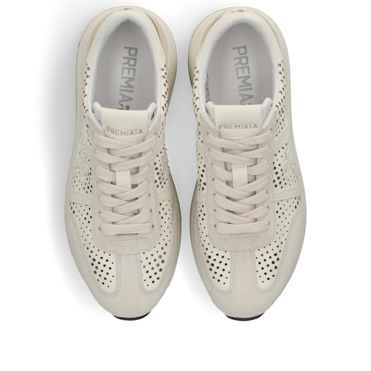 Sneakers in pelle ecopelle e tessuto 