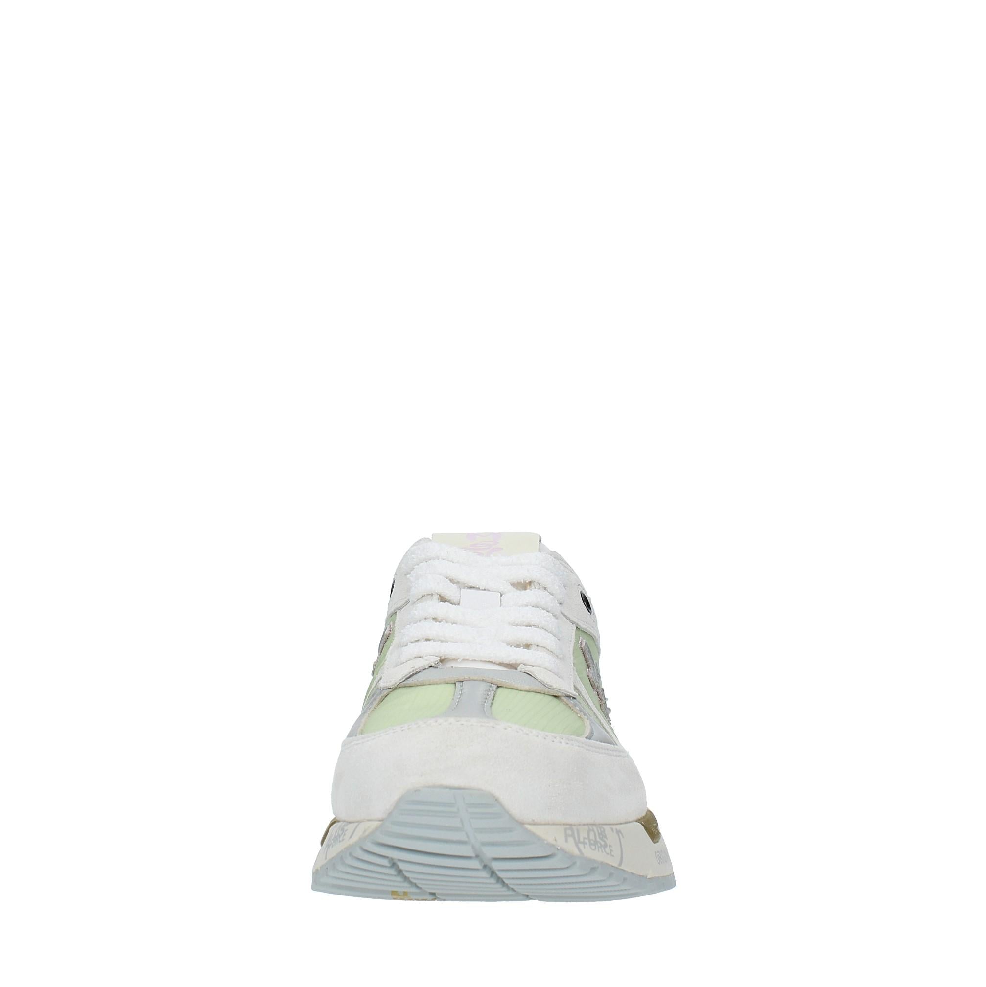 Sneakers in pelle, camoscio e tessuto 