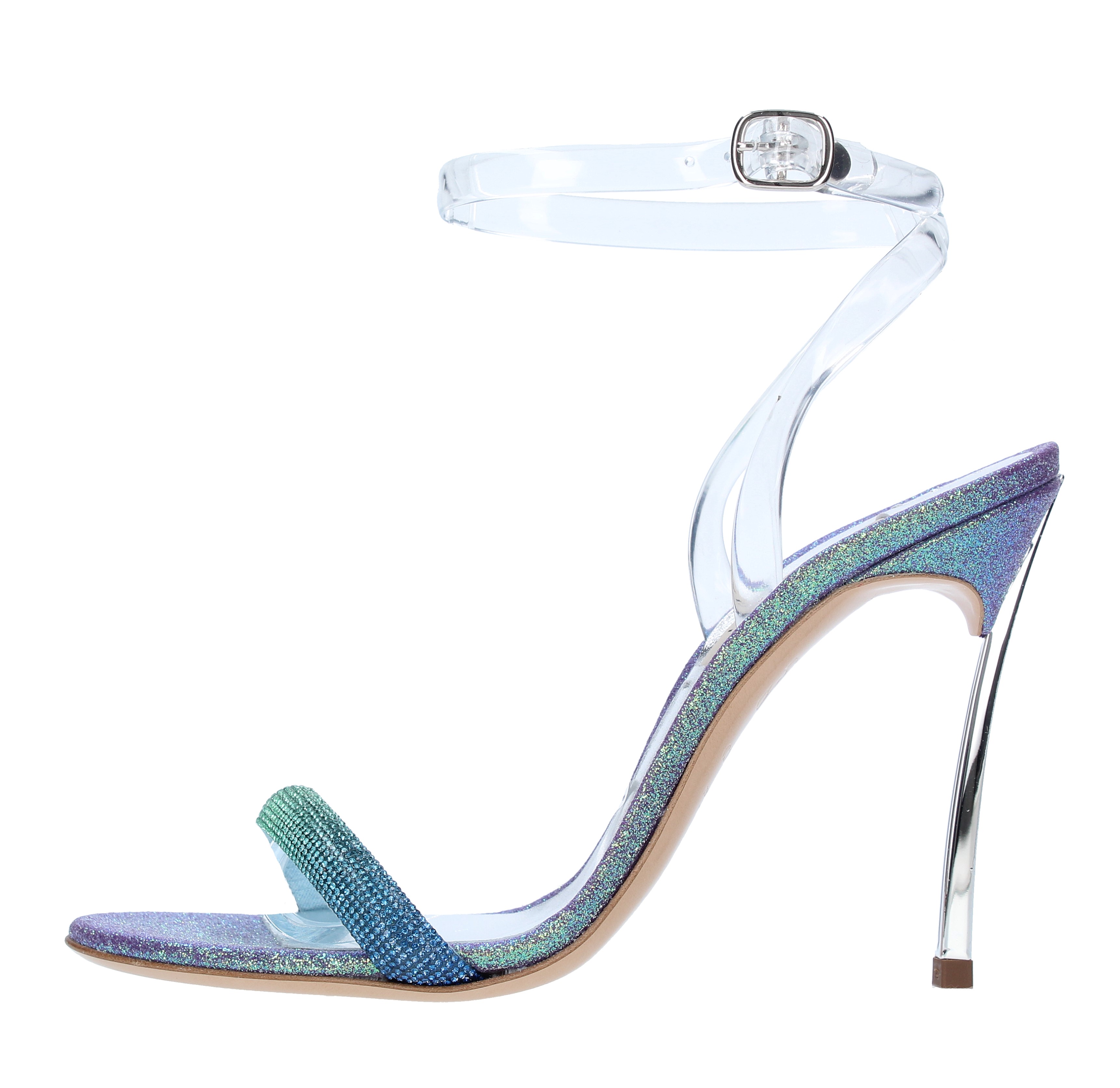 Blade Hollywood PVC sandals in leather and micro rhinestones - CASADEI -  Ginevra calzature
