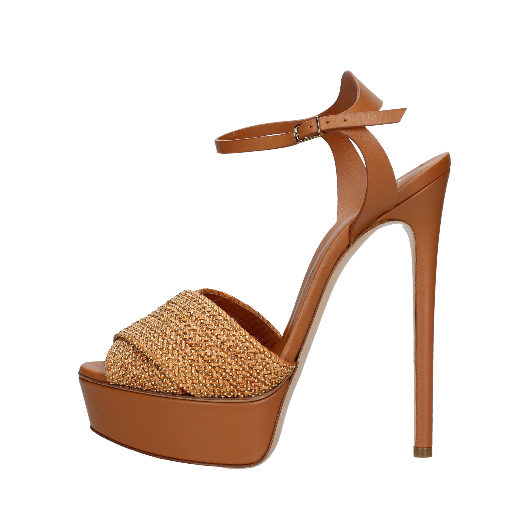 Sandali in pelle e piccole borchie oro - CASADEI - Ginevra calzature