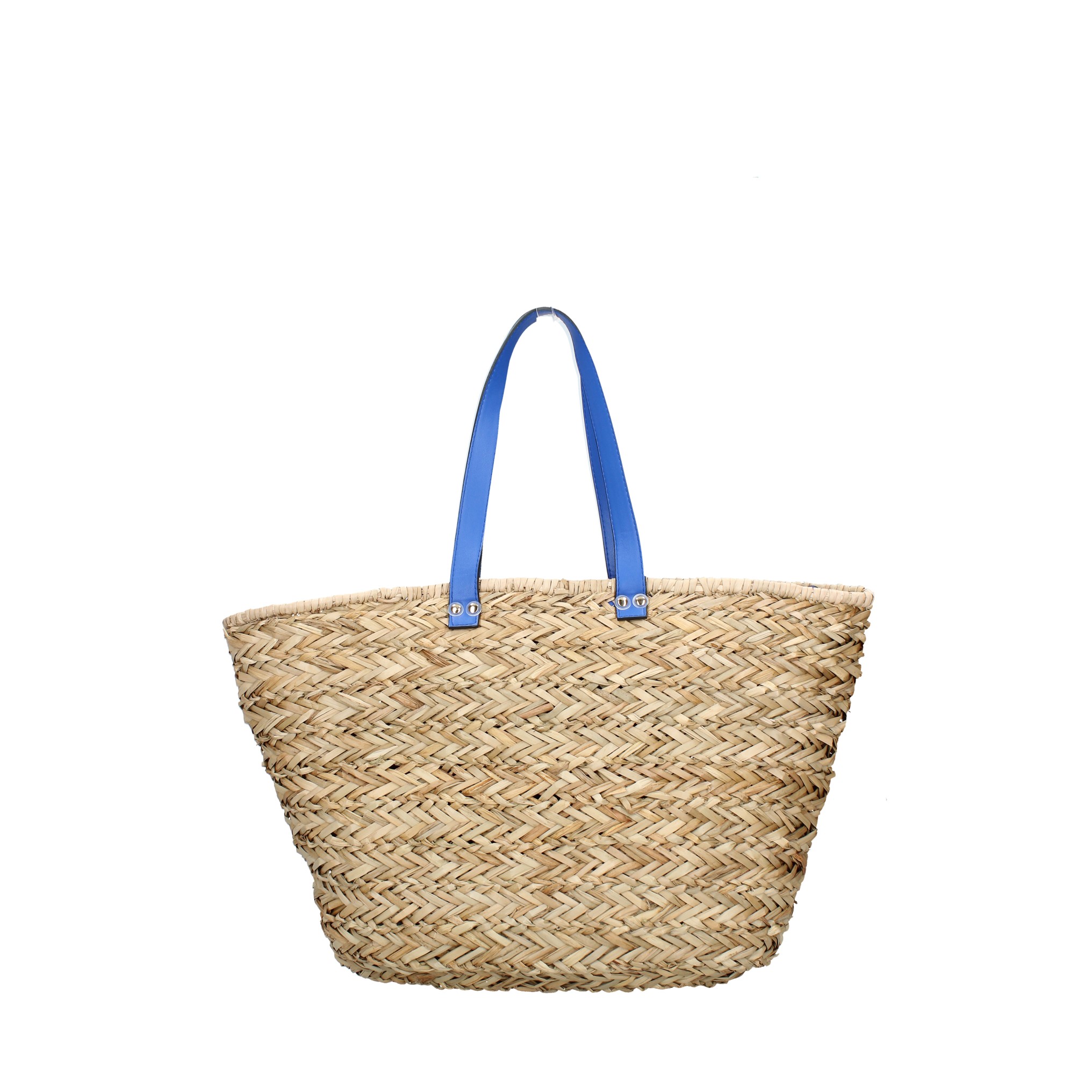 Straw and faux leather beach bag - KUVE' - Ginevra calzature