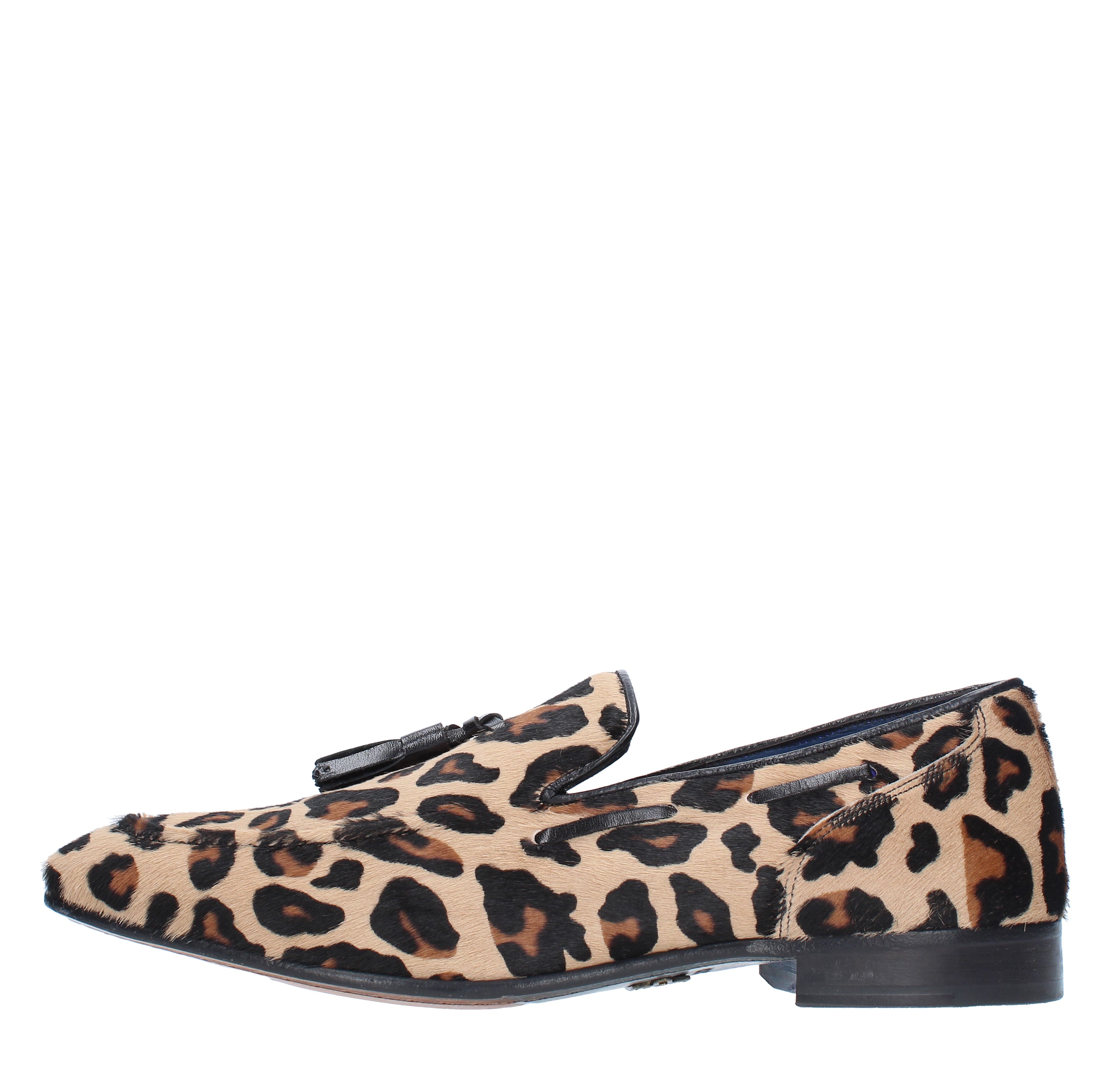 Mocassini in cavallino stampa leopardo con nappine - WEXFORD - Ginevra  calzature