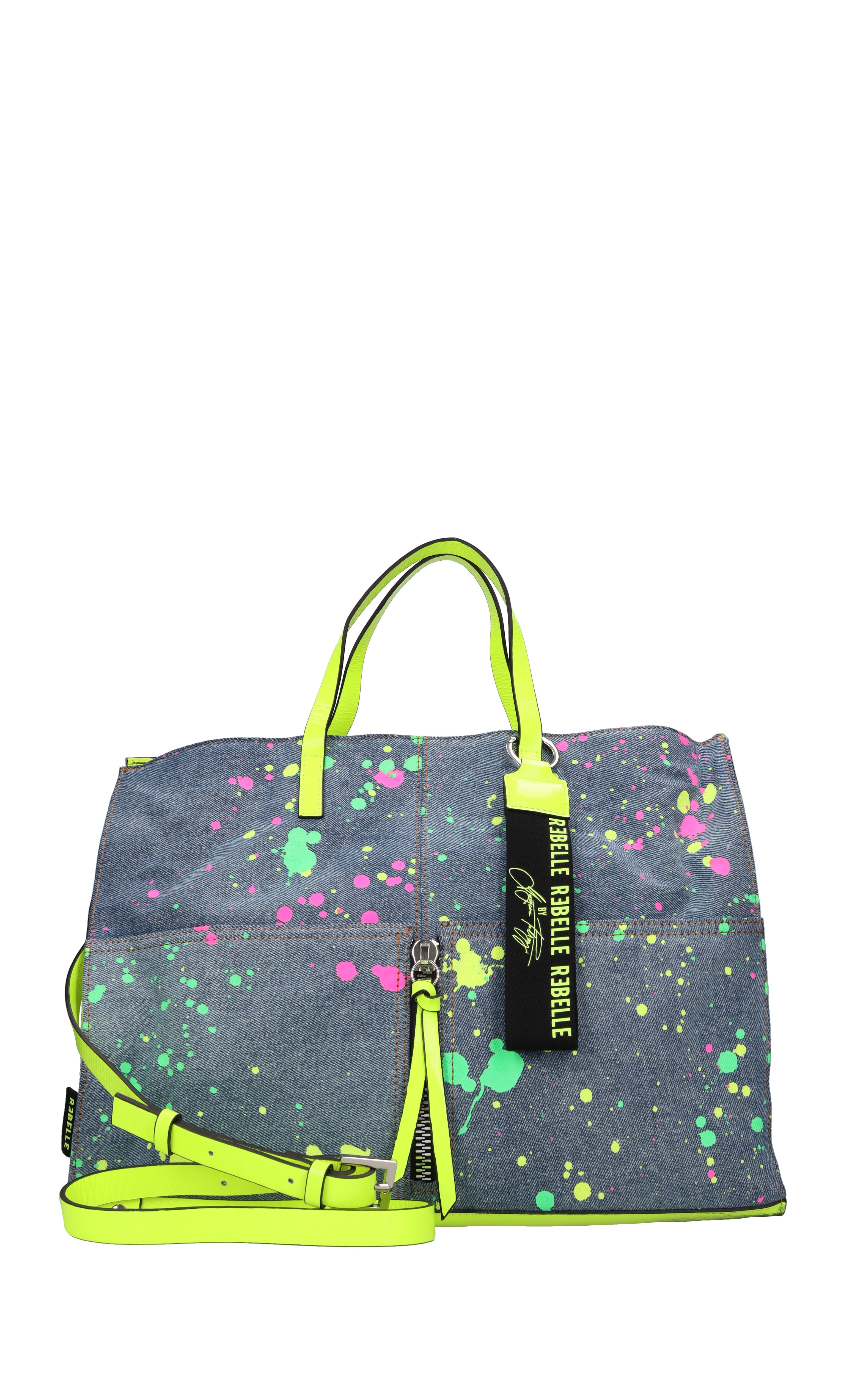 REBELLE BY GEORGETTE POLIZZI Borsa in pelle e denim