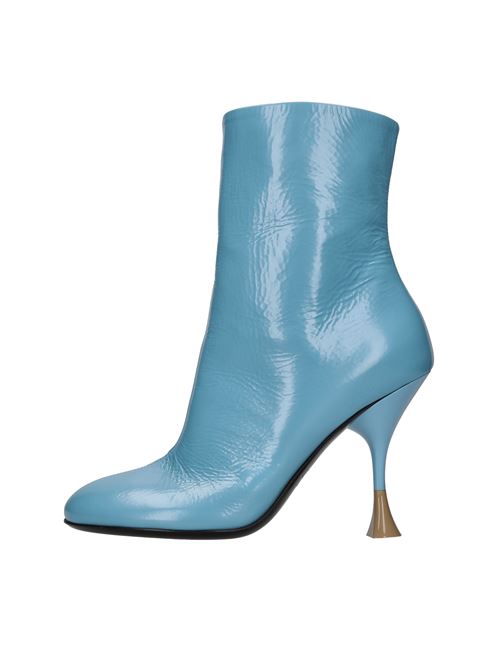 Leather ankle boots 3JUIN | LIDIA 095 BOTTE PAPERTURQUOISE