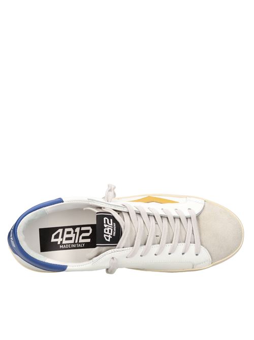 Sneakers in pelle 4B12 | SUPRIME-U06BIANCO-GRIGIO-BLU