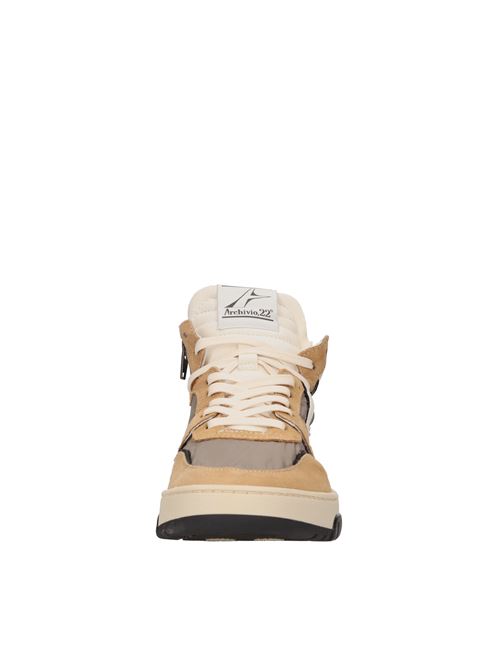 Sneakers alte in camoscio e tessuto ARCHIVIO,22 | STEPONE MIDDLE 619VERDE-MARRONE