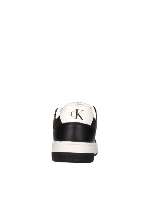 Leather and fabric sneakers CALVIN KLEIN | YM0YM00707BIANCO-NERO