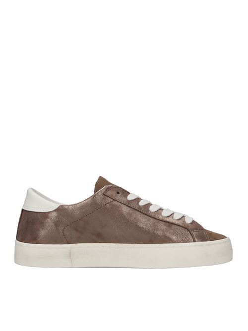 Leather sneakers D.A.T.E. | HILL LOW WORKSHOP STARDUSTMARRONE-BIANCO