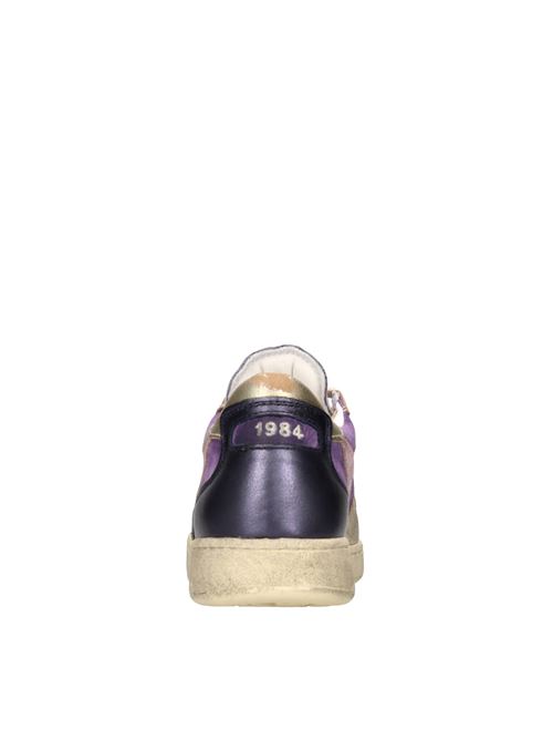 Sneakers in pelle e camoscio DIADORA HERITAGE | MI BASKET LOW METAL PIGSKIN USED WNVIOLA-ORO-ROSA