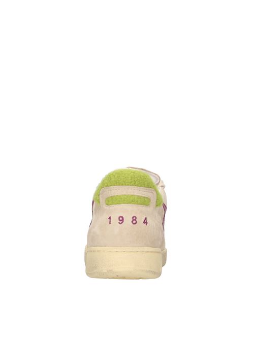 Sneakers in tessuto DIADORA HERITAGE | MI BASKET LOW SHEARLING WNBEIGE-VIOLA-VERDE