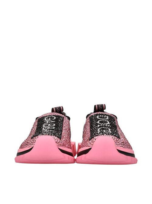 Fabric and rhinestone sneakers DOLCE&GABBANA | CK1644 AZ284 8B400ROSA-NERO