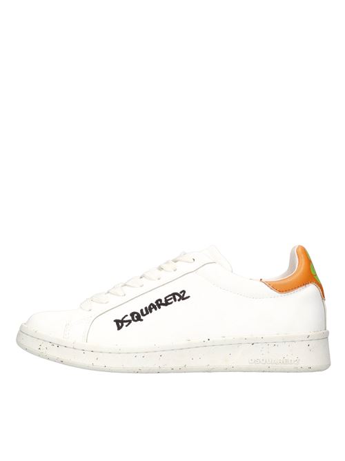 Leather sneakers DSQUARED2 | SNW0135 05705998 M551BIANCO-ARANCIO