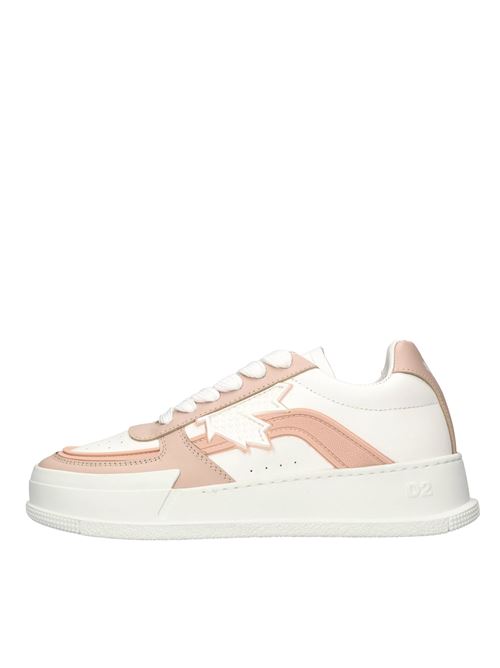 Leather sneakers DSQUARED2 | SNW0187 01501658 M1169BIANCO-ROSA