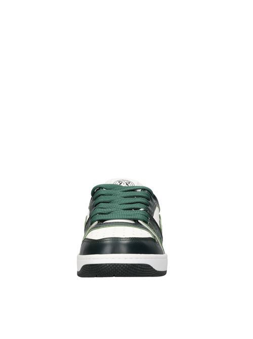 ENTERPRISE JAPAN ROCKET M-LOW leather trainers ENTERPRISE JAPAN | ROCKET M -LOW SNEBIANCO-VERDE