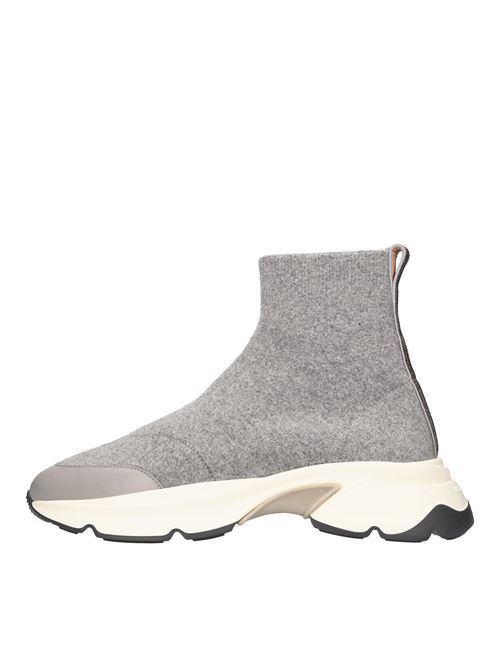 Leather and fabric sneakerS FABIANA FILIPPI | F626 000 VR3GRIGIO