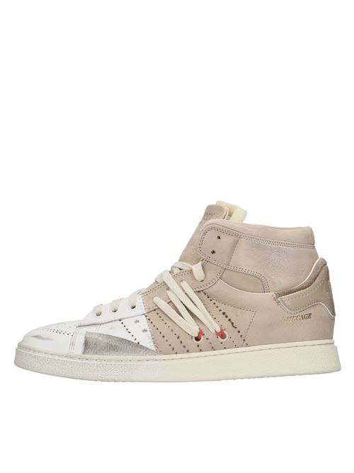 High-top leather sneakers HIDNANDER | THE CAGE DUAL HD2MS180 100BIANCO-BEIGE