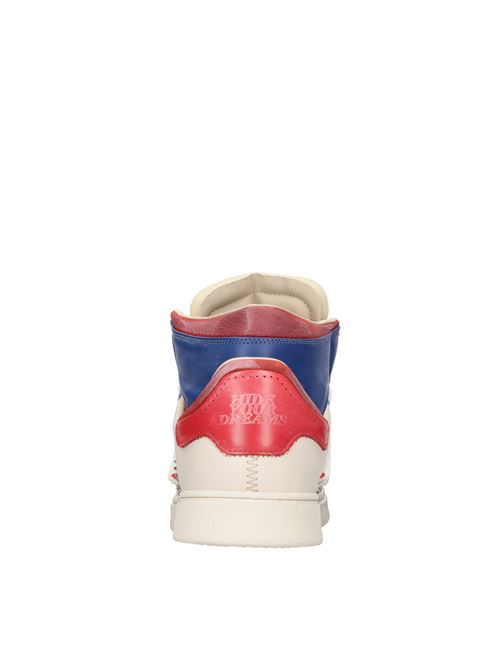 Sneakers alte in pelle HIDNANDER | THE CAGE DUAL HD2MS180 100BIANCO-BLU-ROSSO