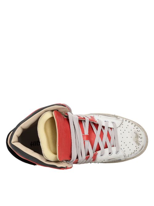 Sneakers in pelle effetto vintage HIDNANDER | THE CAGE HC2WS175 100 932BIANCO-ROSSO-NERO