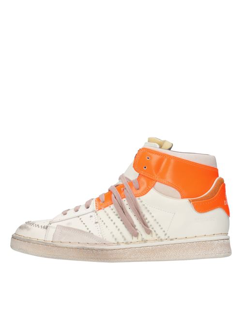 Sneakers alte in pelle HIDNANDER | THE CAGE HD1MS175 100BIANCO-ARANCIO