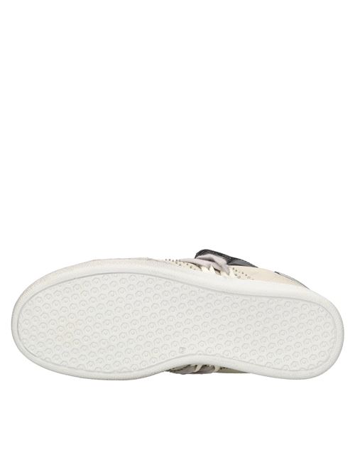 Sneakers in pelle effetto vintage HIDNANDER | THE CAGEHC2WS175 100BIANCO-VERDE-NERO