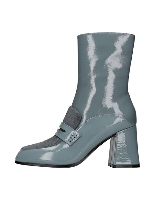 Ankle boots in ponyskin and patent leather effect JEANNOT | MJ542H NAPLAK-CAVALLINOAVION