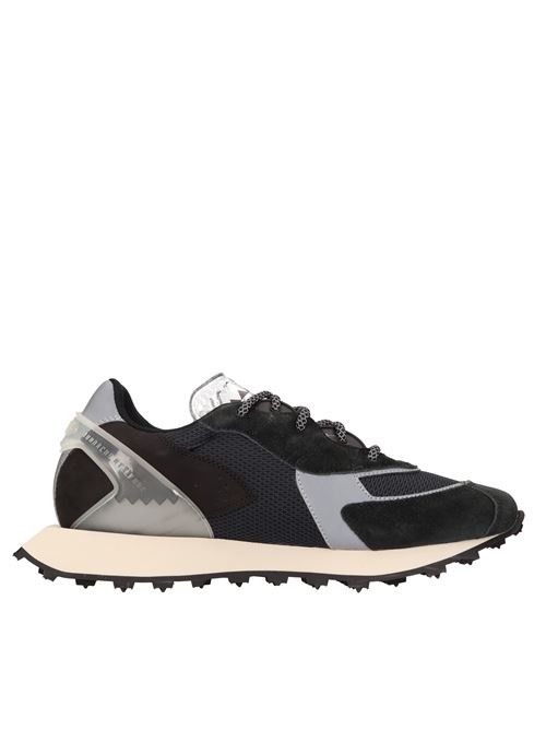 Multi-material trainers RUN OF | BOSTON MNERO-ARGENTO