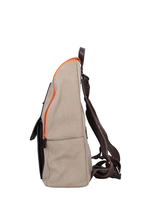 Fabric and leather backpack THE BRIDGE | 0631134EVERDE