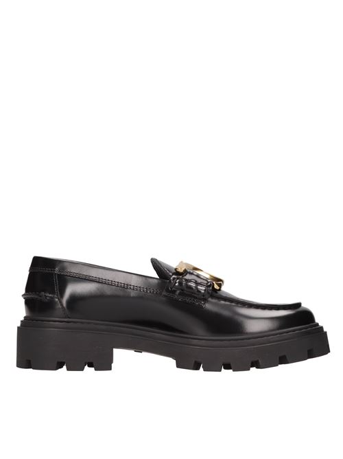 Mocassini in pelle TOD'S | XXW08J0FG40SHAB999NERO