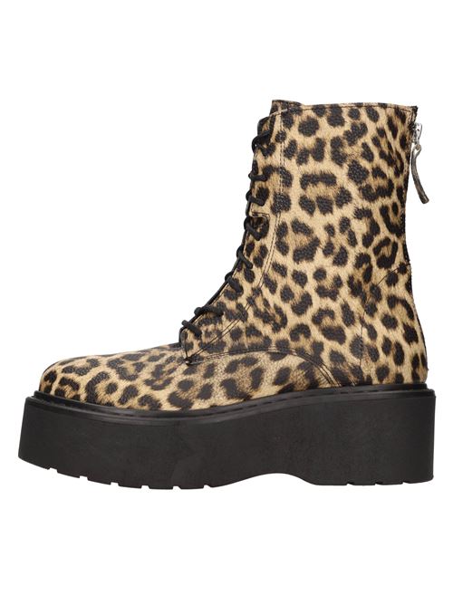 Eco-leather amphibious boots with removable fabric bandana TSAKIRIS MALLAS | 652 LEOPARDMARRONE