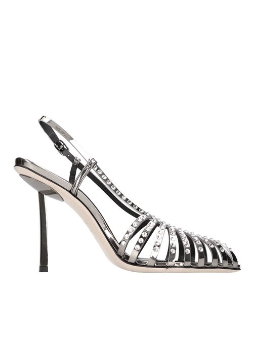 Slingback décolleté model CAGE PINS in eco-leather and rhinestones LE SILLA | CHANEL CAGE PINSPELTRO