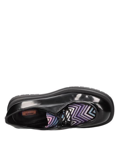 MW49 model lace-ups in leather and fabric MISSONI | MW49_050NERO