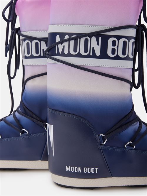 Snow boots model ICON NYLON MOON BOOT in water-repellent technical nylon MOON BOOT | ICON MOONRISEBLU