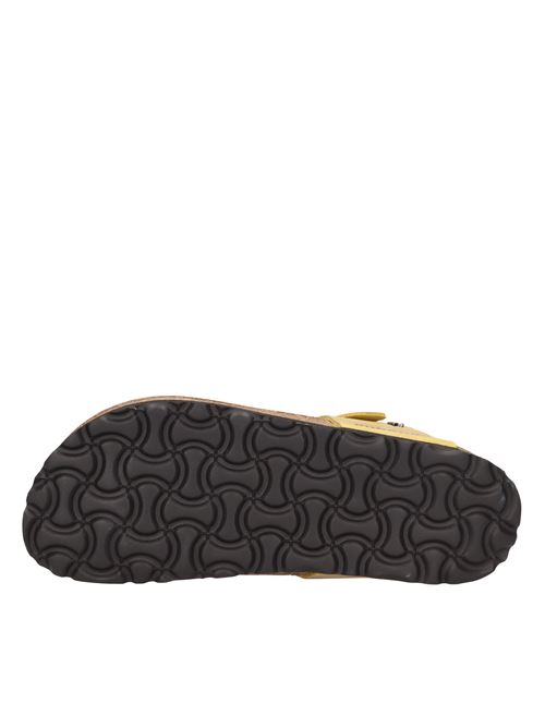 Leather flip-flop mules CUBANAS | COMP120GIALLO