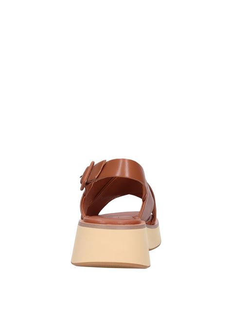 Leather sandals EMANUELLE VEE | 431M-727-12-P103CUOIO