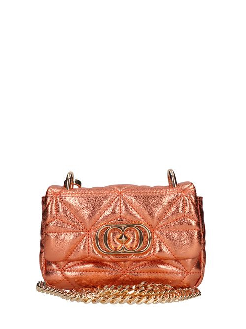 Laminated Leather bag LA CARRIE | SHINY MINIARANCIO