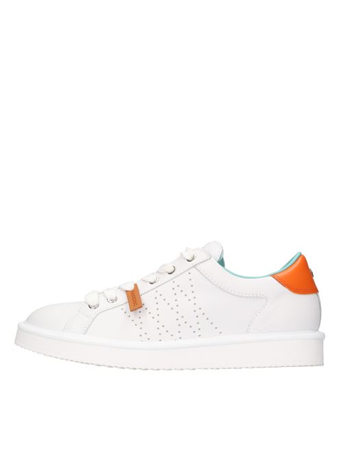 P01 LACE-UP trainers by PANCHIC in leather PANCHIC | P01M013BIANCO-ARANCIO