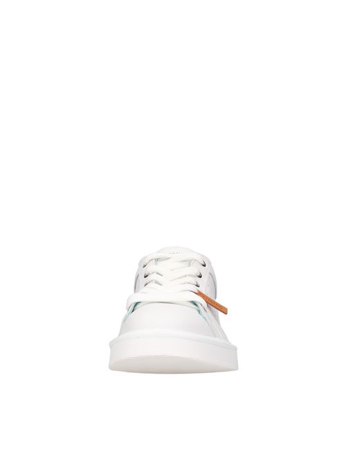 P01 LACE-UP trainers by PANCHIC in leather PANCHIC | P01M013BIANCO-ARANCIO