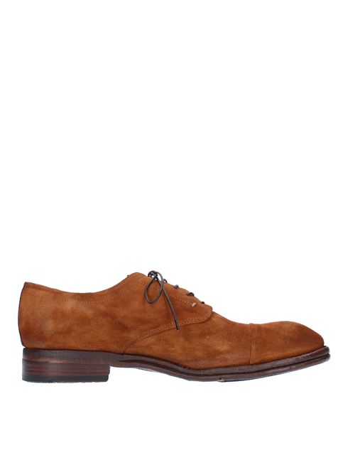 Laced shoes model AN06A in suede LEMARGO | AN06ACOGNAC