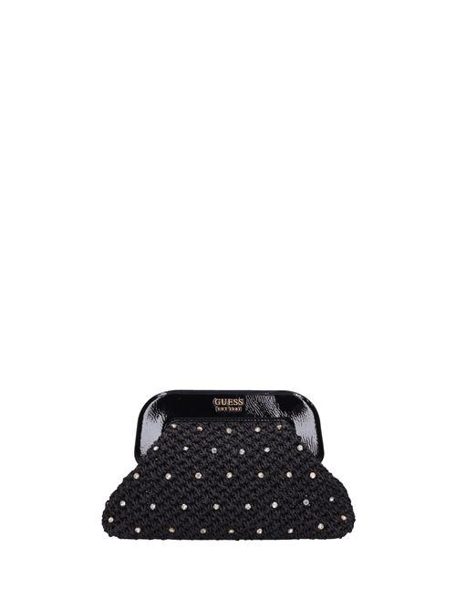 Raffia bag with rhinestones GUESS | HWEA8490150NERO