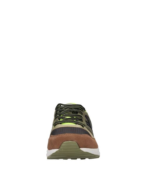 Sneakers in pelle e tessuto MUNICH | 8410083NERO-MARRONE-VERDE