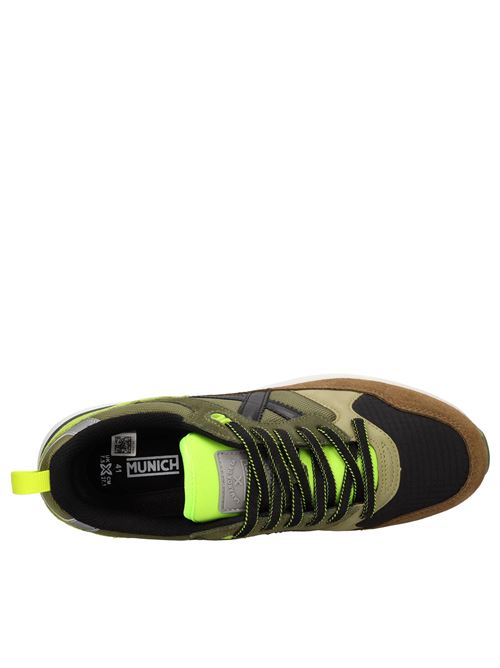 Sneakers in pelle e tessuto MUNICH | 8410083NERO-MARRONE-VERDE