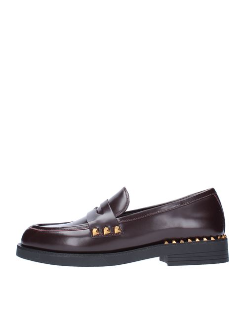 Mocassini ASH modello WHISPER STUDS in pelle e borchie colore oro ASH | WHISPERSTU03BORDEAUX