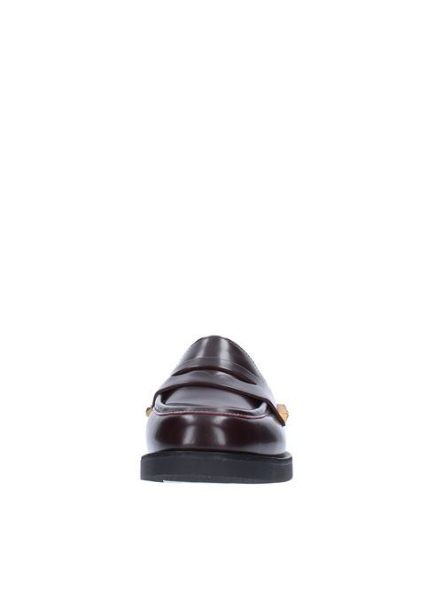 Mocassini ASH modello WHISPER STUDS in pelle e borchie colore oro ASH | WHISPERSTU03BORDEAUX