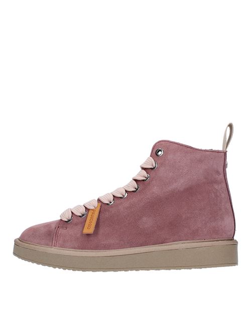 P01 ANKLE BOOT PANCHIC high trainers in suede and faux fur PANCHIC | P01W007BROWNROSE-POWDER