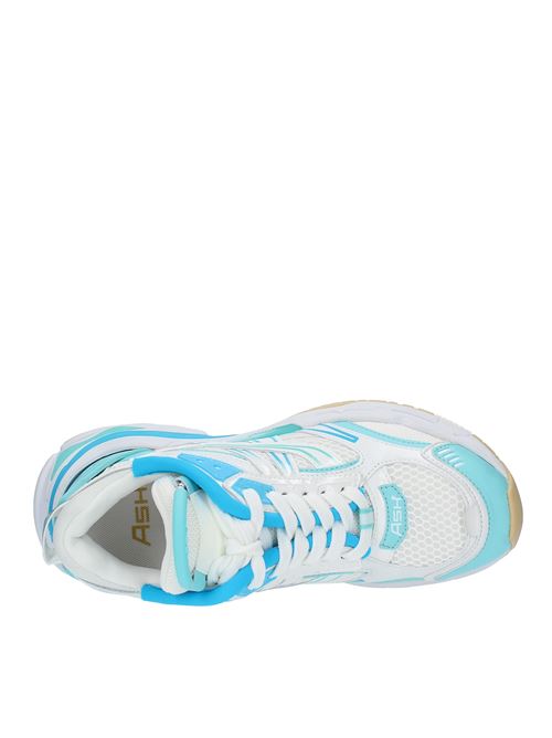 RACE model trainers in faux leather and fabric ASH | RACE PEARLIZED MICROFIBER PU-PATENTACQUA