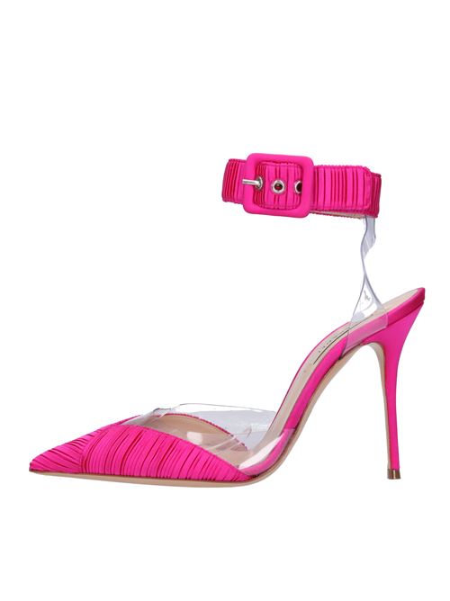 Décolleté Slingback in raso e plexi CASADEI | 1H961V1001FUCSIA