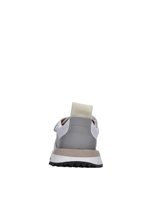 Sneakers in pelle e tessuto BUTTERO | B9520VARA-UGBIANCO-GRIGIO